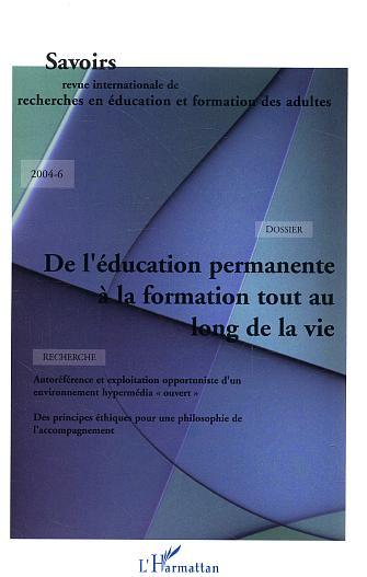 Picture of De l'éducation permanente à la formation tout au long de la vie