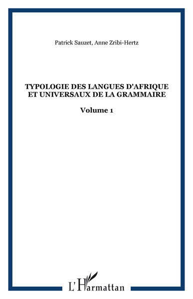 Image de Typologie des langues d'Afrique et universaux de la grammaire