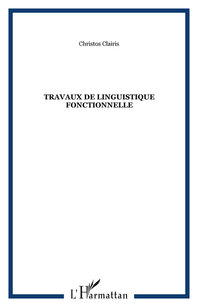 Image de Travaux de linguistique fonctionnelle