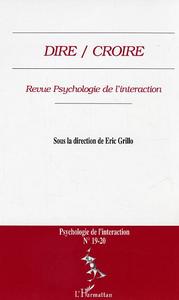 Picture of Dire / Croire (n° 19-20)