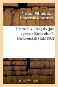 Image de Épître aux Français par le prince Bieloselski -Bieloserski