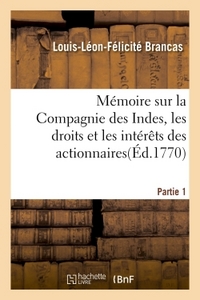 Picture of Mémoire sur la Compagnie des Indes, les droits et les intérêts des actionnaires