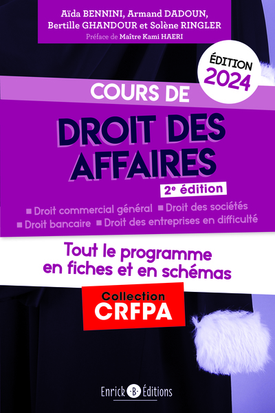 Picture of Cours de droit des affaires 2024