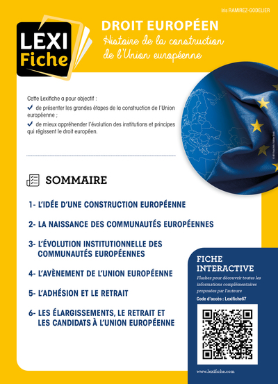 Picture of Droit européen : Histoire de la constructon de l'union européenne