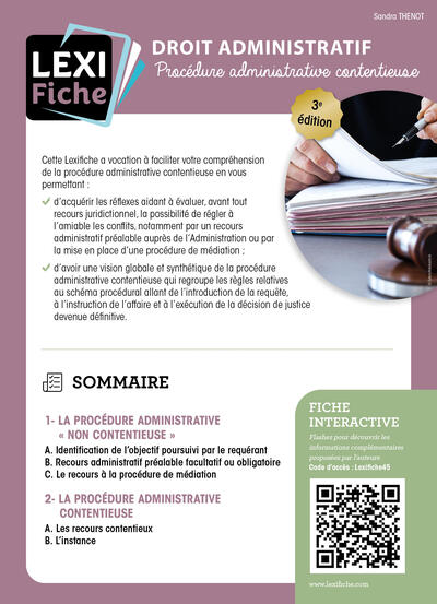 Picture of Droit administratif - procédure administrative contentieuse