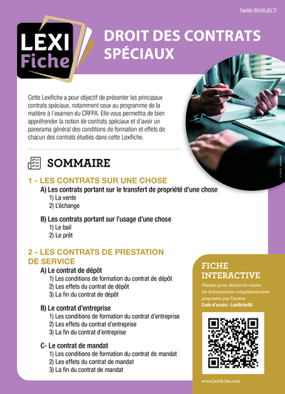 Picture of Droit des contrats spéciaux