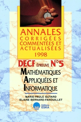 Image de MATH.APPLIQUEES INFO DECF 5 98