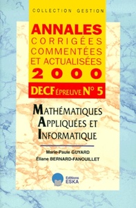 Image de DECF N 5-MATHS.APPLIQUEES ET INFORMATIQUE-ACCA 2000-
