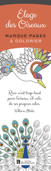 Image de Marque-pages à colorier : Éloge des oiseaux