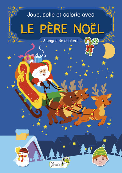 Image de Le père Noël ; Joue, colle et colorie