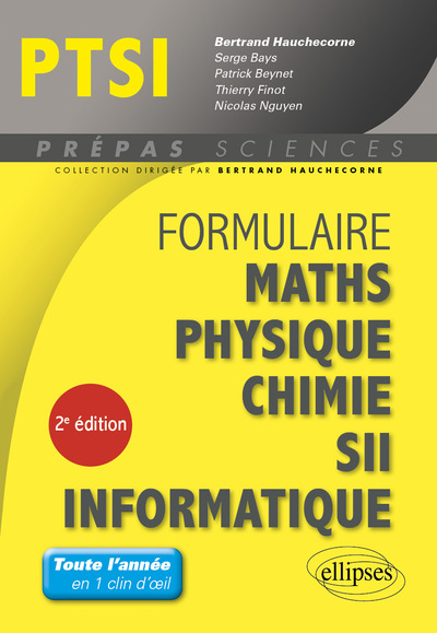 Picture of Formulaire : Mathématiques - Physique-Chimie - SII - Informatique - PTSI