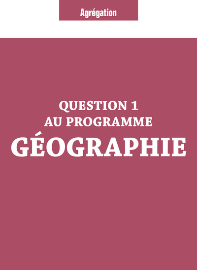 Picture of Question 1 Agrégation Géographie