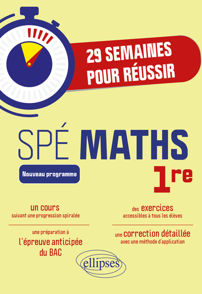 Image de 29 semaines pour réussir les Maths en 1re Spé