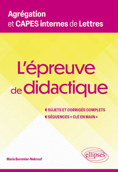 Image de L'épreuve de didactique. Agrégation et CAPES internes de Lettres
