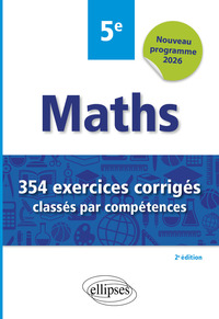 Picture of Mathématiques - 354 exercices corrigés classés par compétences - 5e