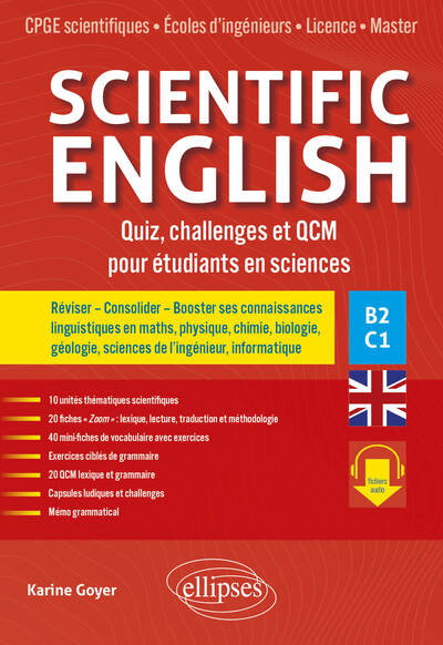 Image de Scientific English. Quiz, challenges et QCM pour étudiants en sciences B2-C1