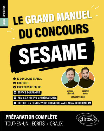 Picture of Le Grand Manuel du concours SESAME (programme officiel : écrits + oraux)