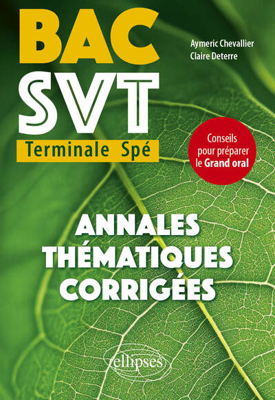 Image de Bac SVT Tle Spé - Annales thématiques corrigées