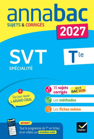 Image de Annales du bac 2027 -  Annabac SVT Tle générale (spécialité)