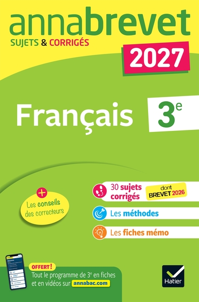 Picture of Annales du brevet 2027 - Annabrevet Français 3e