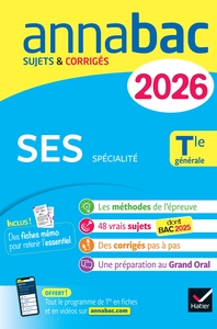 Image de Annales du bac 2026 - Annabac SES Tle générale (spécialité)