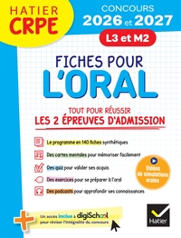 Image de Hatier CRPE -  Fiches pour l'Oral - Tout pour réussir les épreuves d'admission - L3 - M2 - 2026/2027