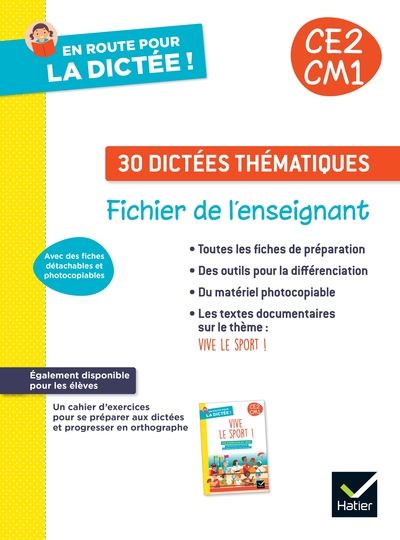 Picture of En route pour la dictée CE2-CM1 ! Vive le sport ! Ed. 2024 - Fichier de l'enseignant