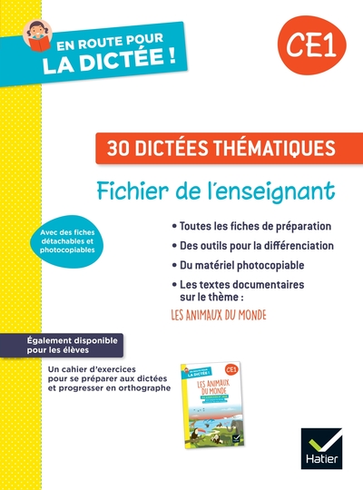 Picture of En route pour la dictée ! CE1 - Les animaux du monde - Ed. 2024 - Fichier de l'enseignant