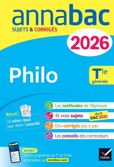 Image de Annales du bac 2026 - Annabac Philo Tle générale