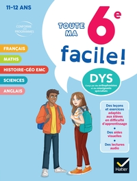 Picture of Ma 6e facile ! Tout-en-un adapté aux enfants dyslexiques (DYS) ou en difficulté d'apprentissage