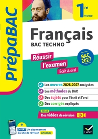 Picture of Prépabac - Français 1re technologique Bac de français 2027 (écrit & oral)
