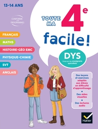 Picture of Ma 4e facile ! Tout-en-un adapté aux enfants dyslexiques (DYS) ou en difficulté d'apprentissage