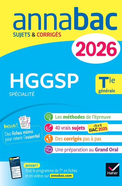 Image de Annales du bac 2026 - Annabac HGGSP Tle générale (spécialité)