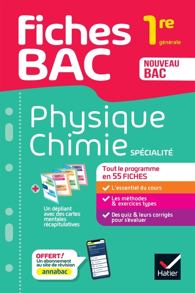 Picture of Fiches bac - Physique-Chimie 1re générale (spécialité)
