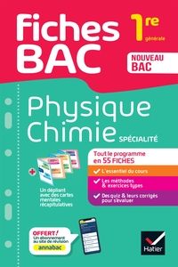Picture of Fiches bac - Physique-Chimie 1re générale (spécialité)