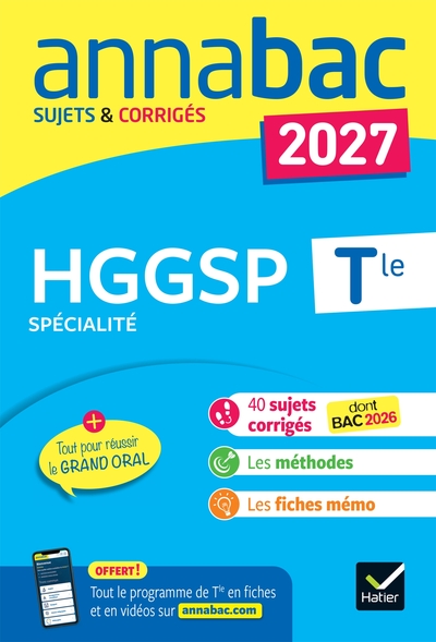 Image de Annales du bac 2027 - Annabac HGGSP Tle générale (spécialité)