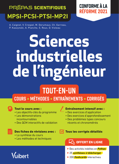 Image de Sciences industrielles de l'ingénieur MPSI-PCSI-PTSI-MP2I - Tout-en-un