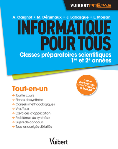 Image de Informatique pour tous - Classes préparatoires scientifiques - 1re et 2e années
