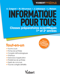 Image de Informatique pour tous - Classes préparatoires scientifiques - 1re et 2e années