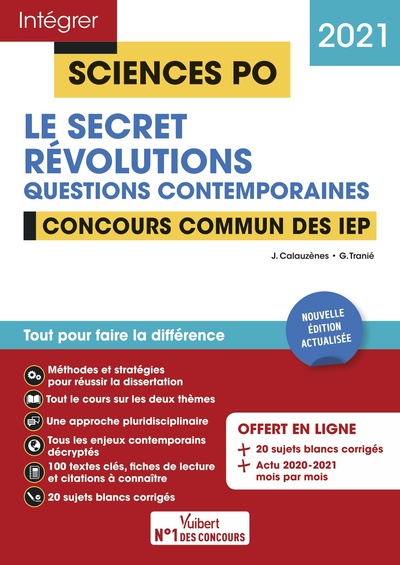 Image de Concours Sciences Po - Le secret et Révolutions - Questions contemporaines