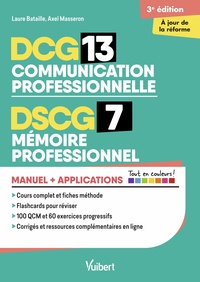 Image de DCG 13 - Communication professionnelle  DSCG 7 - Mémoire professionnel  Avec applications - Réforme 2026-2027