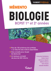 Picture of Memento de Biologie BCPST 1re et 2e années