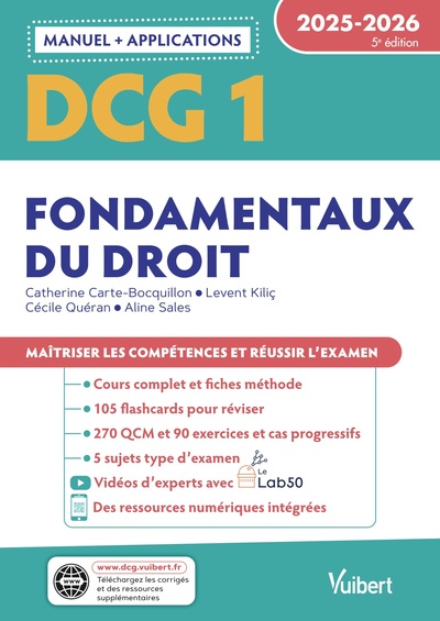 Picture of DCG 1 - Fondamentaux du droit : Manuel et Applications 2025-2026