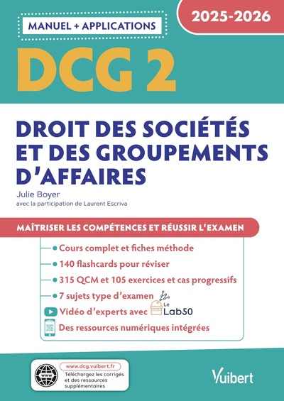 Image de DCG 2 - Droit des sociétés et des groupements d'affaires : Manuel et Applications 2025-2026
