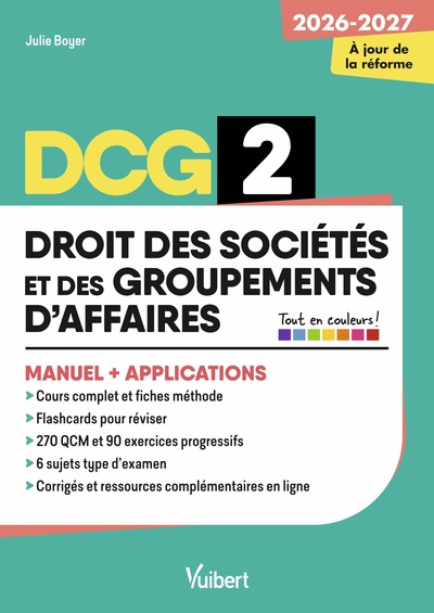 Image de DCG 2 - Droit des sociétés et des groupements d'affaires : Manuel et Applications - Réforme 2026-2027