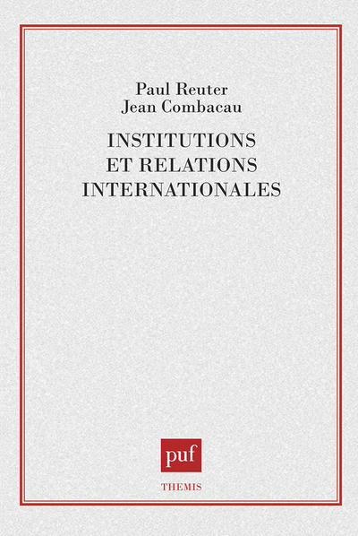 Image de Institutions et relations internat.