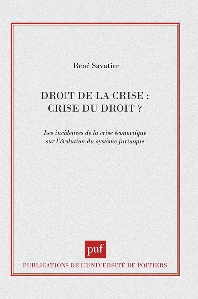 Image de Droit de la crise, crise du droit