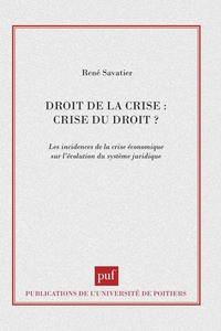 Image de Droit de la crise, crise du droit