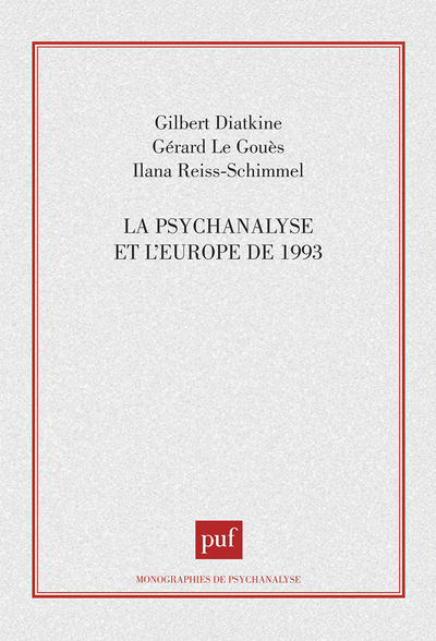 Image de La psychanalyse et l'Europe de 1993
