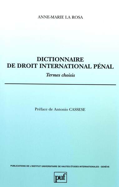 Picture of Dictionnaire de droit international pénal